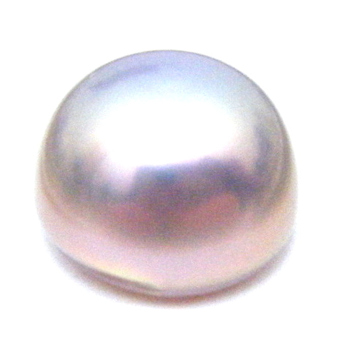 White/Pink/Blue 12.1mm Half Drilled Button Pearl